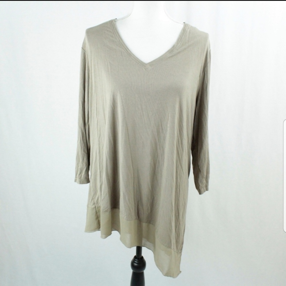 Lane Bryant Long Sleeve Asymmetrical V-neck